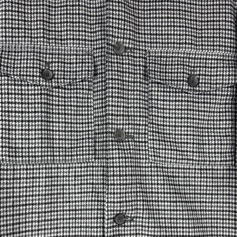 Old Navy Men's‎ XL Houndstooth Flannel Shirt Jacket Lined Pockets Button Front - Picture 9 of 9